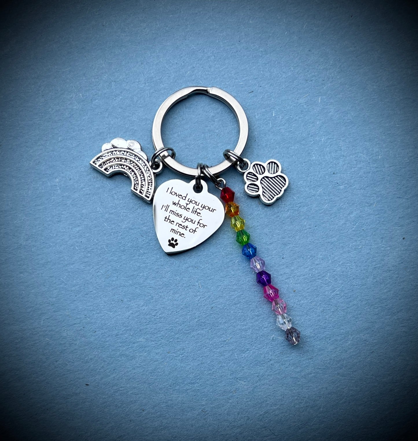 Rainbow Bridge Poem Sympathy Card and Keychain